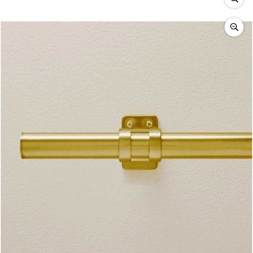ISO hearth & hand brass curtain rod 84-120”